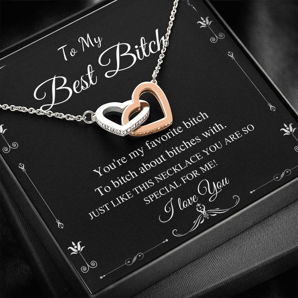 best bitch interlocking heart