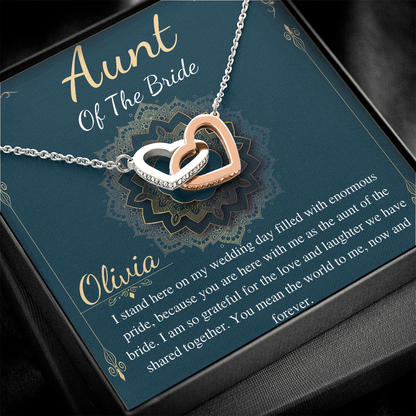 Aunt Gift, Aunt Gift From Bride, Aunt Necklace Gift - Keepsake Gift - Only an aunt can give hugs like a mother keep secrets like a sister..
