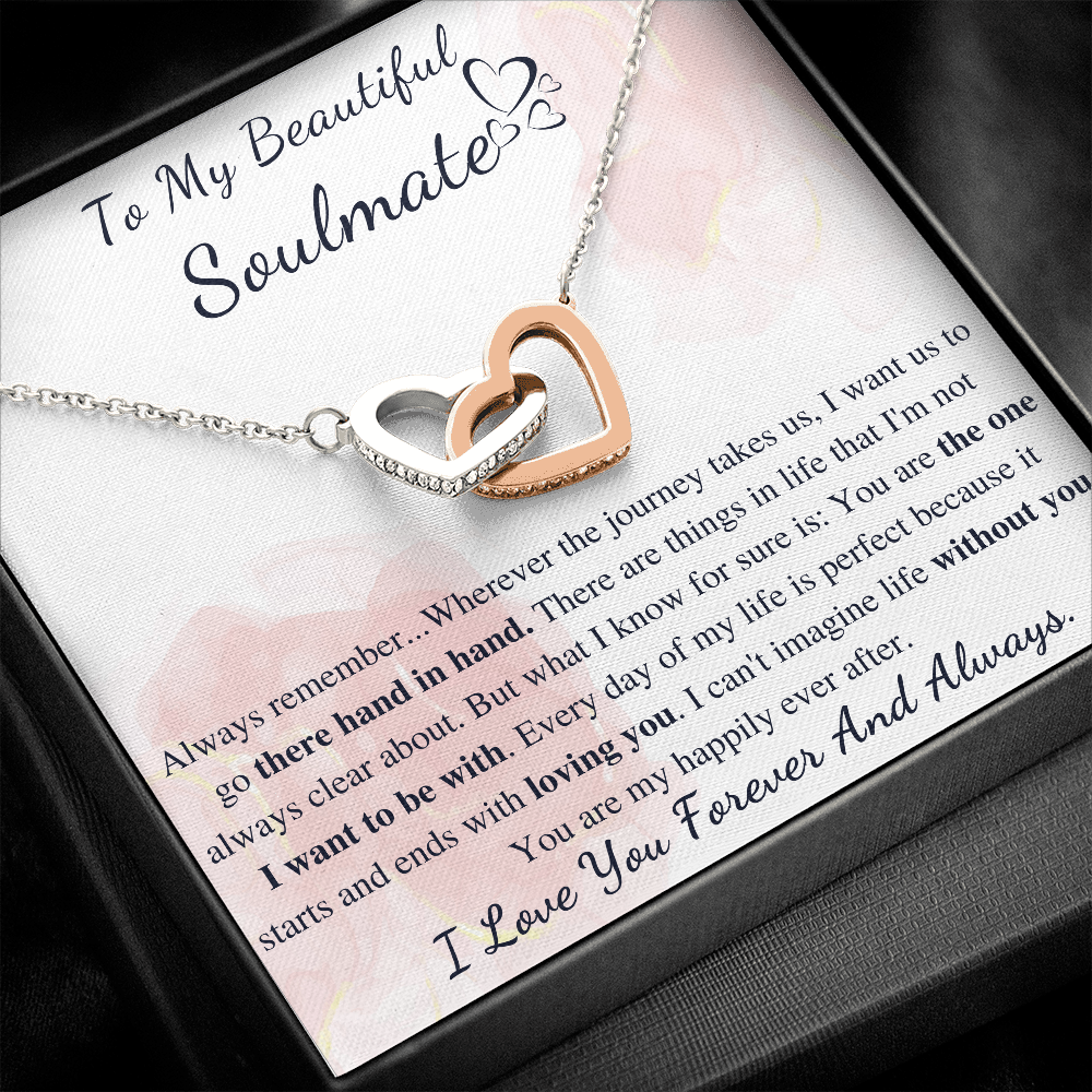 To My Soulmate Gift Necklace | Soulmate Necklace | Soulmate Jewelry | Soulmate Anniversary Gift | Soulmate Valentines Day Gift For Her