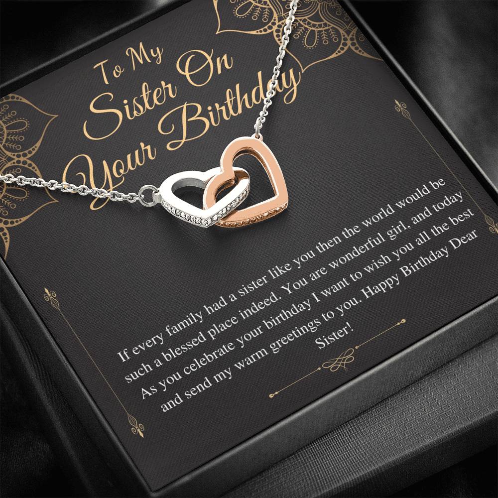 Sister Birthday Gift, Sister Birthday Jewelry, Sister Necklace Gift, Thoughtful Gift, Message Card Quote, Big Sister, Little Sister #0716