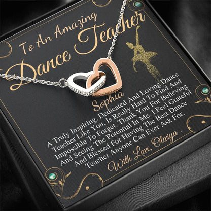 Dance Teacher Gift | Gift for Ballet Teacher | Dance Recital Gift for Dance Teacher Necklace | Amazing Dance Teacher Gift Christmas #0757