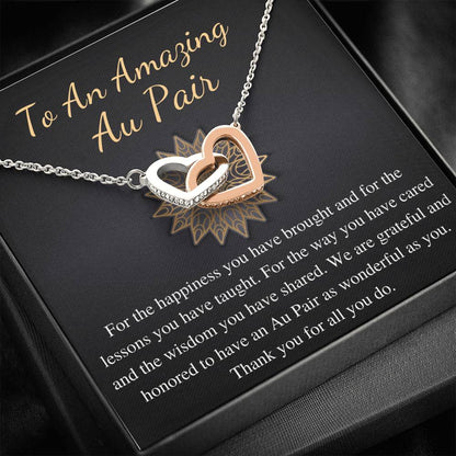 Au Pair Gift, Au Pair Necklace, Thank You Gift for Au Pair, Child Care Gift, Au Pair Appreciation, Au Pair Jewelry, Christmas Gift #0720