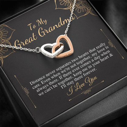 Gift For Grandma Necklace Grandmother Birthday Gift From Granddaughter/Grandson To My Grandma Necklace Gift Grandmother Heart Necklace #0469