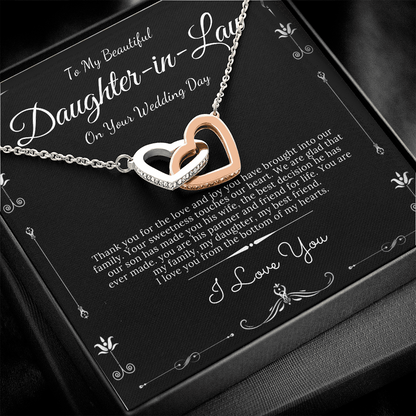 To my Bonus Daughter Beautiful Necklace, Stepdaughter Gift, Bonus Daughter Birthday Gift, Gift for Bonus Daughter, Daughter in Law