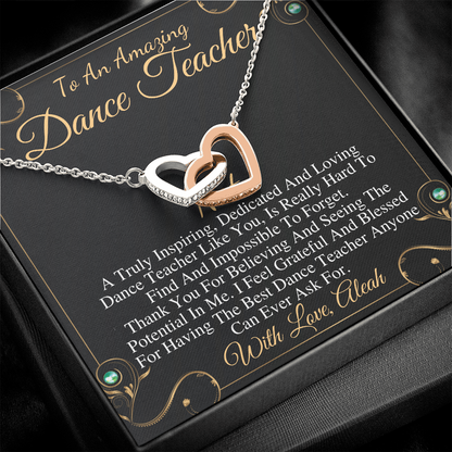 Dance Teacher Gift | Gift for Ballet Teacher | Dance Recital Gift for Dance Teacher Necklace | Amazing Dance Teacher Gift Christmas #0757 nat