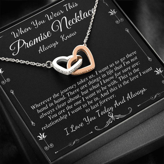 Promise Necklace for Girlfriend from Boyfriend, For Couples, Promise Necklace for Her,Girlfriend Anniversary,Girlfriends Birthday Gift #0602
