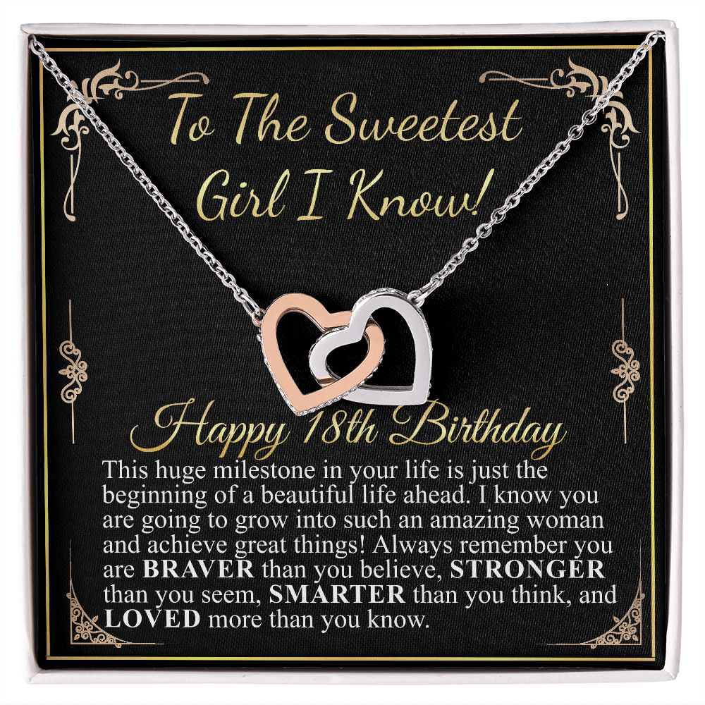 To the sweetest girl I know happy 18th birthday