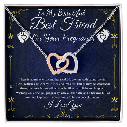 Best Friend Pregnancy Gift For Best Friend Baby Shower Gift For Mom To Be Gift For Expecting Mom Gift Pregnant Friend, Link Hearts #0219 loren