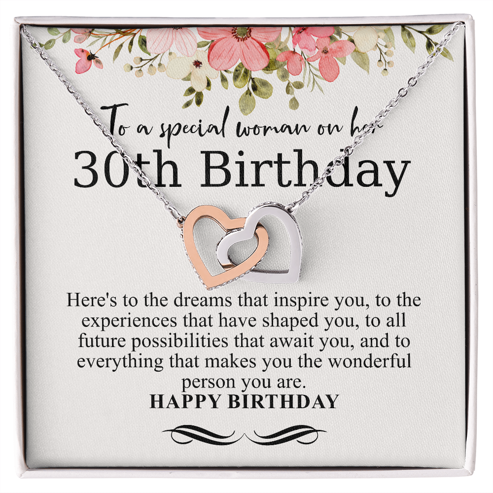 to a spesial woman on her 30th birthdY