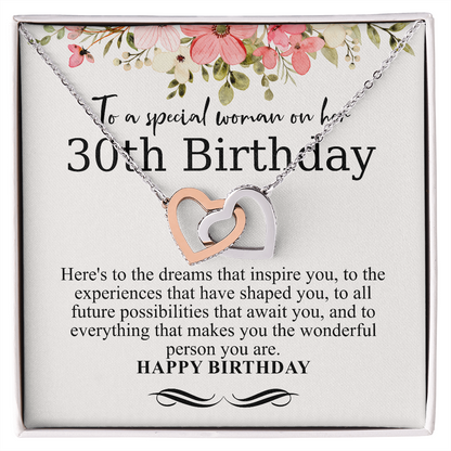 to a spesial woman on her 30th birthdY