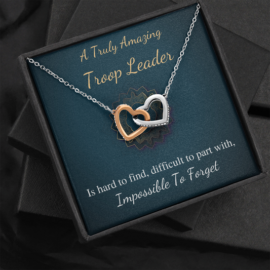 Troop Leader Gift Necklace, Appreciation Gift for Troop Leader Christmas Gift, Necklace Gift, Thank you, Troop Leader Retirement Gift #0883