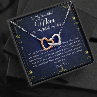 To my beautiful mom on my wedding day, mother of the bride customer demand