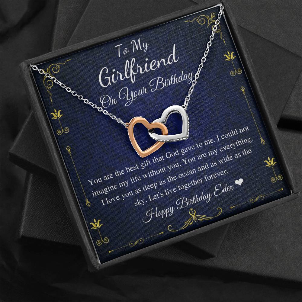 Girlfriend Birthday Gift Necklace, Birthday Gift For Girlfriend On Her Birthday, Girlfriend Jewelry From Boyfriend, Birthday Necklace #0682 eden