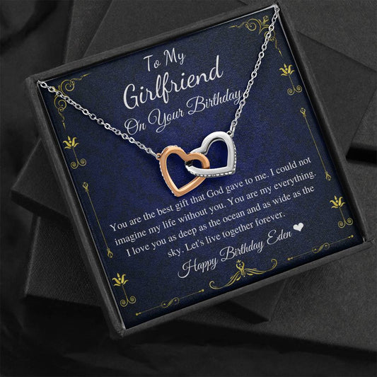 Girlfriend Birthday Gift Necklace, Birthday Gift For Girlfriend On Her Birthday, Girlfriend Jewelry From Boyfriend, Birthday Necklace #0682 eden