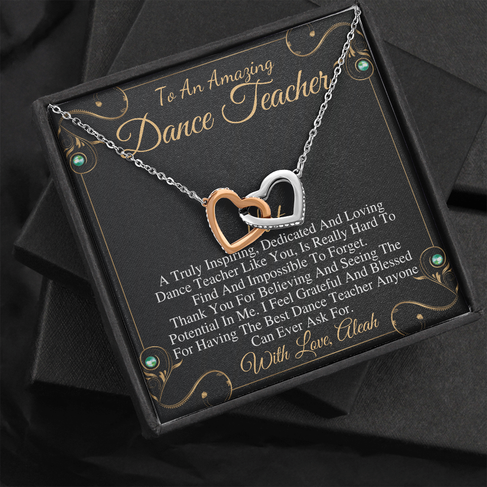 Dance Teacher Gift | Gift for Ballet Teacher | Dance Recital Gift for Dance Teacher Necklace | Amazing Dance Teacher Gift Christmas #0757 nat