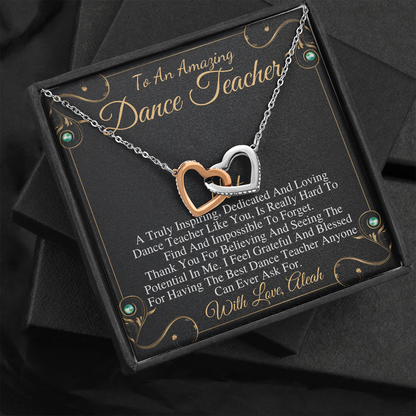 Dance Teacher Gift | Gift for Ballet Teacher | Dance Recital Gift for Dance Teacher Necklace | Amazing Dance Teacher Gift Christmas #0757 nat