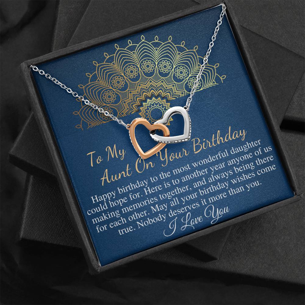 Aunt Birthday Gift, Aunt Birthday Necklace, Aunt Necklace or Bracelet, Happy Birthday Aunt, Message Card Quote, Birthday Jewelry Gift #0710