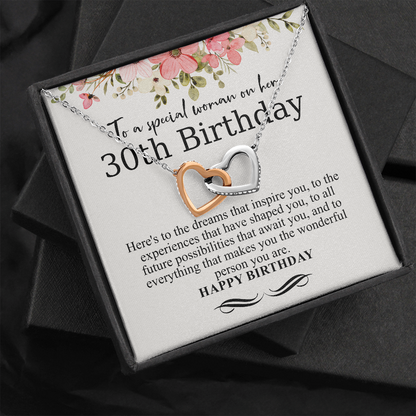 to a spesial woman on her 30th birthdY