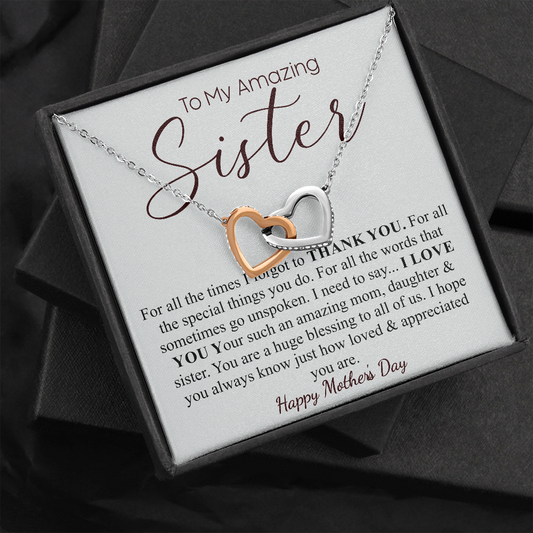 Personalized Mothers Day Sister Gift, Mother's day gift for Bonus sister, sister"s mothers day gift, sister necklace, Sister Jewelry gift