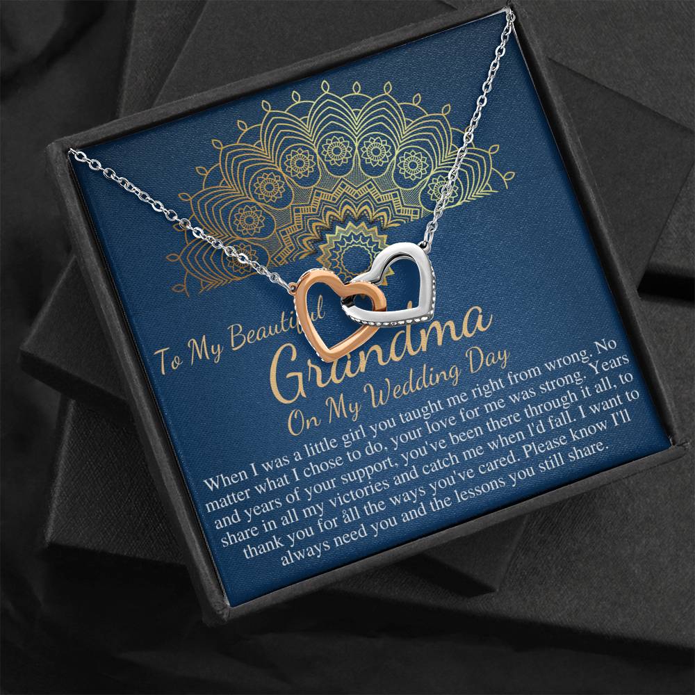 Grandmother Of The Bride Necklace Gift From Granddaughter, Grandmother Gift From Bride, Jewelry Gift For Grandma On My Wedding #0783