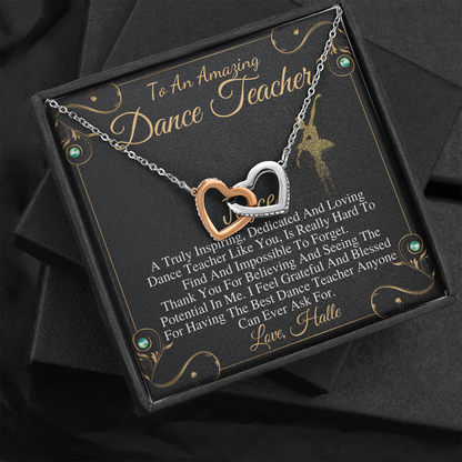 Dance Teacher Gift | Gift for Ballet Teacher | Dance Recital Gift for Dance Teacher Necklace | Amazing Dance Teacher Gift Christmas #0757 halle