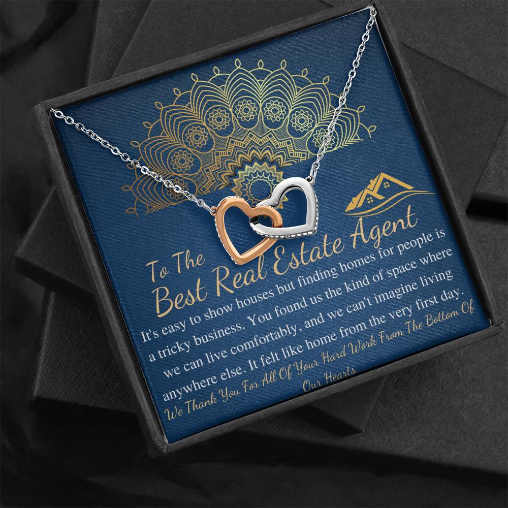 Real Estate Agent Thank You Gift, Realtor Gift Necklace, Real Estate Agent Gift, Realtor Necklace, Escrow Closing Gift, Christmas Gift #0700