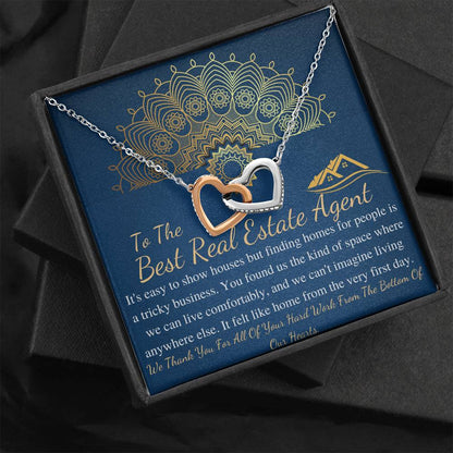 Real Estate Agent Thank You Gift, Realtor Gift Necklace, Real Estate Agent Gift, Realtor Necklace, Escrow Closing Gift, Christmas Gift #0700