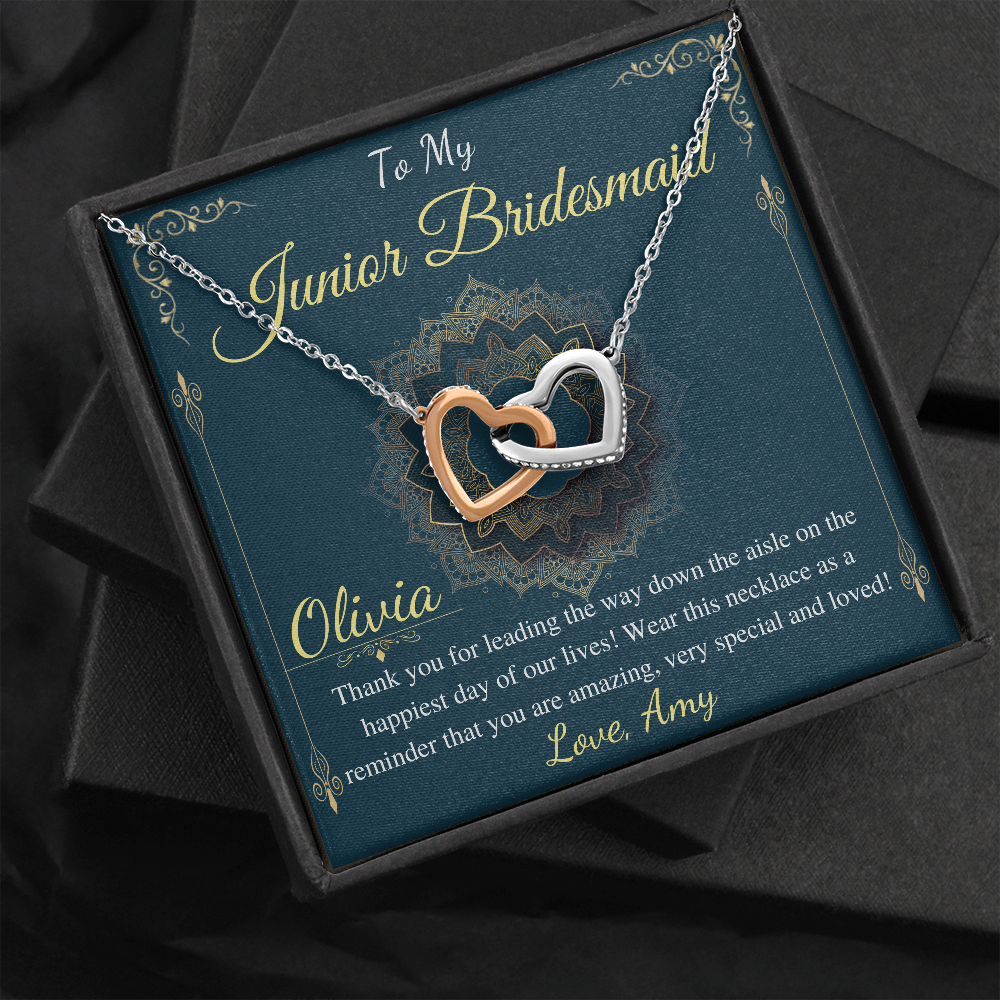 Necklace Gift for Junior Bridesmaid ,Junior Bridesmaid Gift Necklace Personalized Flower Girl  Gift for jr Bridesmaid Jewelry, gift for her
