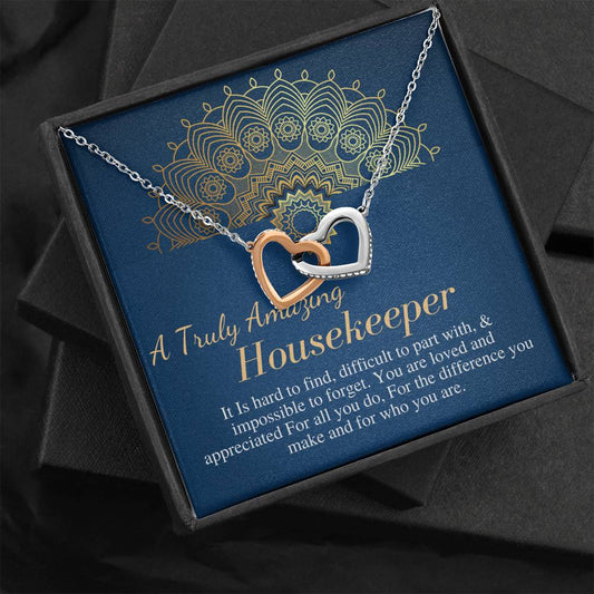 Housekeeper Gift | Leaving Gift for Housekeeper | Housekeeper Appreciation Gift | A Truly Amazing Housekeeper Gift Necklace |Christmas #0747