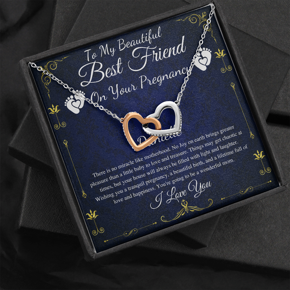 Best Friend Pregnancy Gift For Best Friend Baby Shower Gift For Mom To Be Gift For Expecting Mom Gift Pregnant Friend, Link Hearts #0219 Danielle