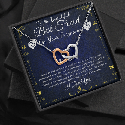Best Friend Pregnancy Gift For Best Friend Baby Shower Gift For Mom To Be Gift For Expecting Mom Gift Pregnant Friend, Link Hearts #0219 Danielle