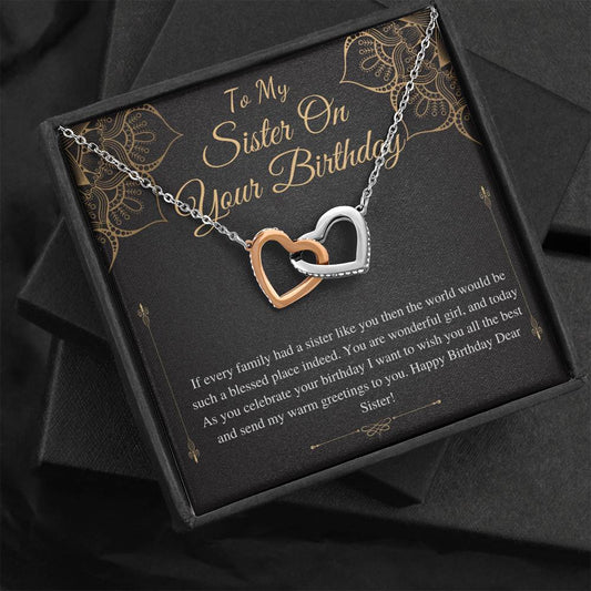 Sister Birthday Gift, Sister Birthday Jewelry, Sister Necklace Gift, Thoughtful Gift, Message Card Quote, Big Sister, Little Sister #0716