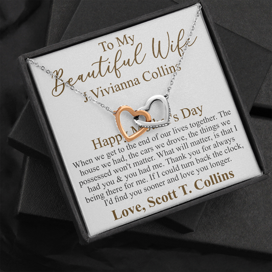 Personalized gift for Wife on Mother's Day To Beautiful Wife Necklace, Mother's Day Gift For Wife, Wife Appreciation Necklace, Gift for her Scott
