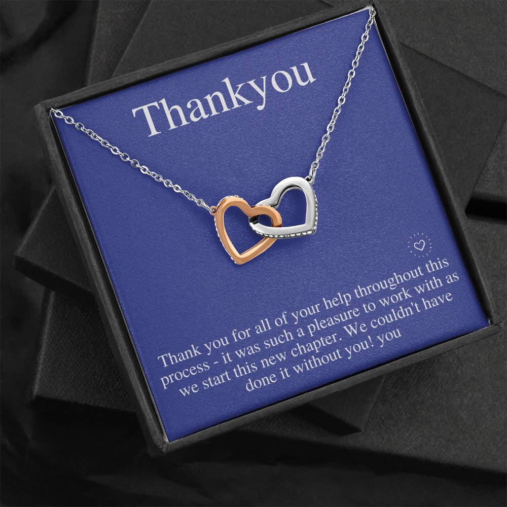 Thank you necklace for her, Thank you gift for mentor teacher nurse care taker with message card, Appreciation Necklace,Christmas Gift #0701