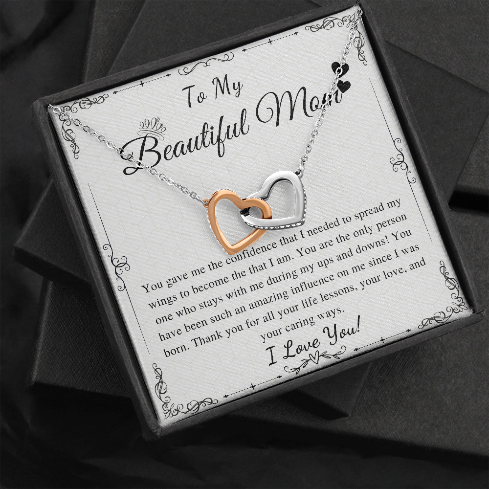 To My Beautiful Mom Necklace, Mom Valentines Day Gift From Daughter, Mom Gift From Son, Mom Necklace, Birthday Gift, Mother's Day Necklace