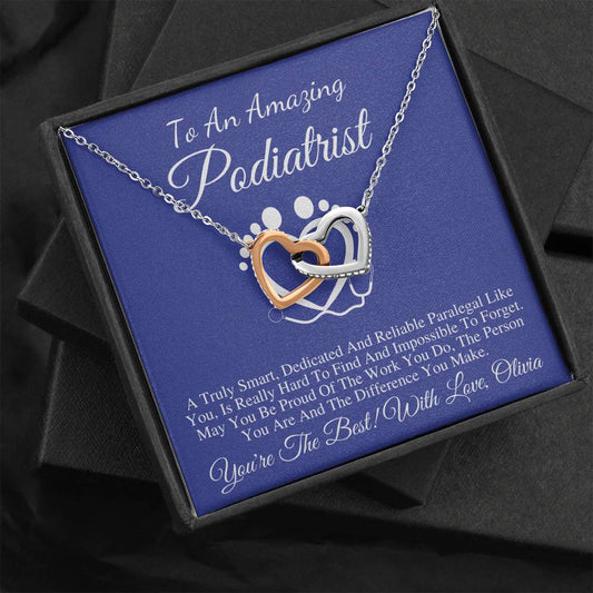 Podiatrist Gift for Women, Leaving Gift for Podiatrist, Retirement Gift for Podiatrist, Podiatric Nurse Gift Necklace, Christmas Gift #0770