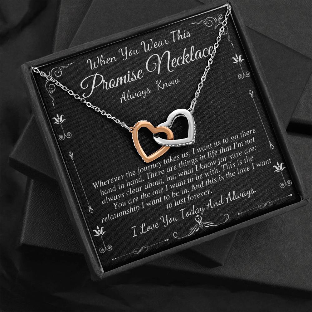 Promise Necklace for Girlfriend from Boyfriend, For Couples, Promise Necklace for Her,Girlfriend Anniversary,Girlfriends Birthday Gift #0602