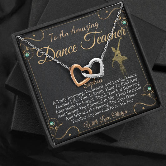 Dance Teacher Gift | Gift for Ballet Teacher | Dance Recital Gift for Dance Teacher Necklace | Amazing Dance Teacher Gift Christmas #0757