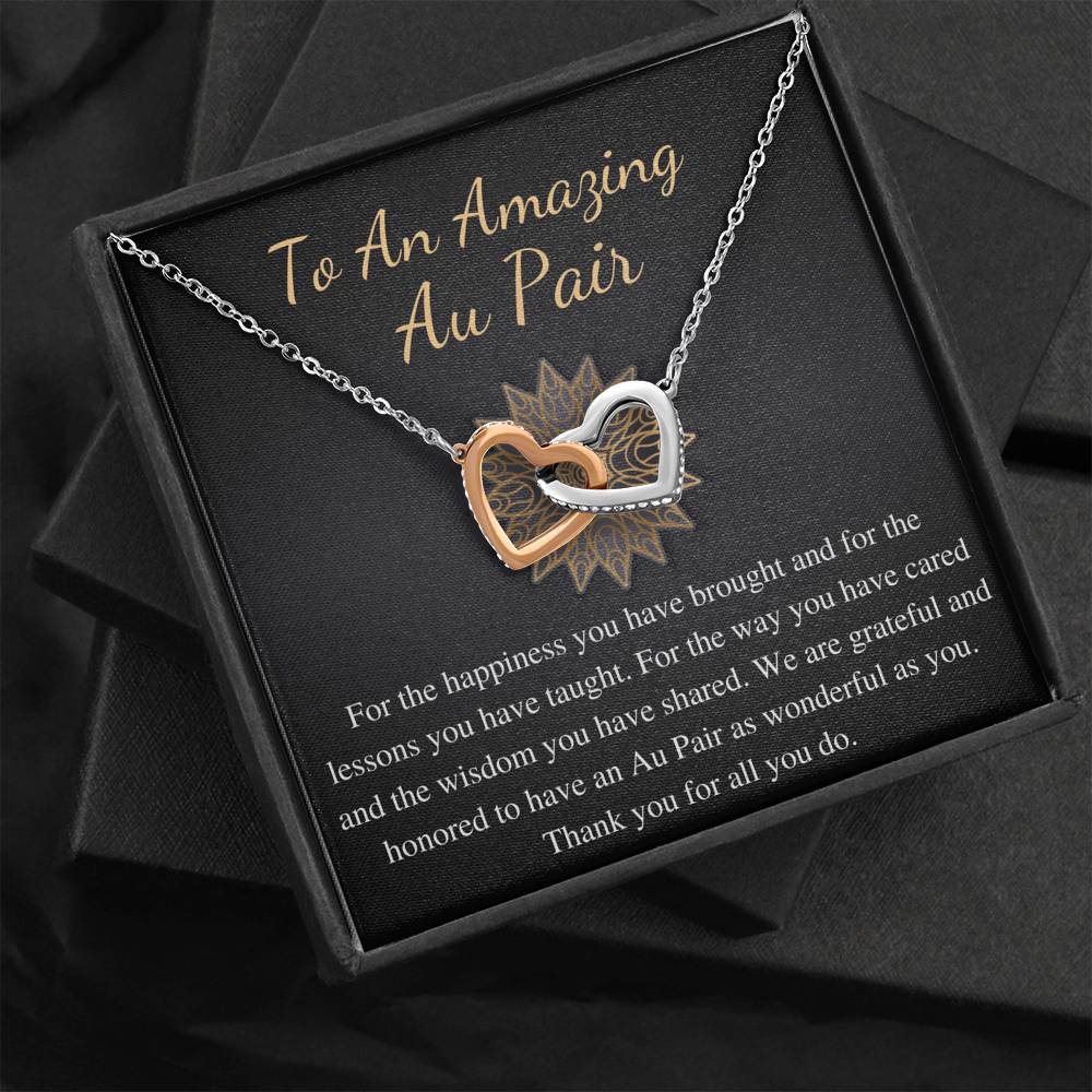 Au Pair Gift, Au Pair Necklace, Thank You Gift for Au Pair, Child Care Gift, Au Pair Appreciation, Au Pair Jewelry, Christmas Gift #0720