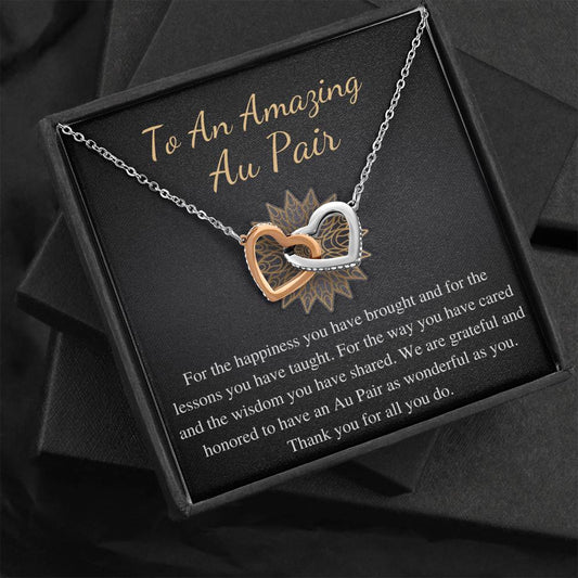 Au Pair Gift, Au Pair Necklace, Thank You Gift for Au Pair, Child Care Gift, Au Pair Appreciation, Au Pair Jewelry, Christmas Gift #0720
