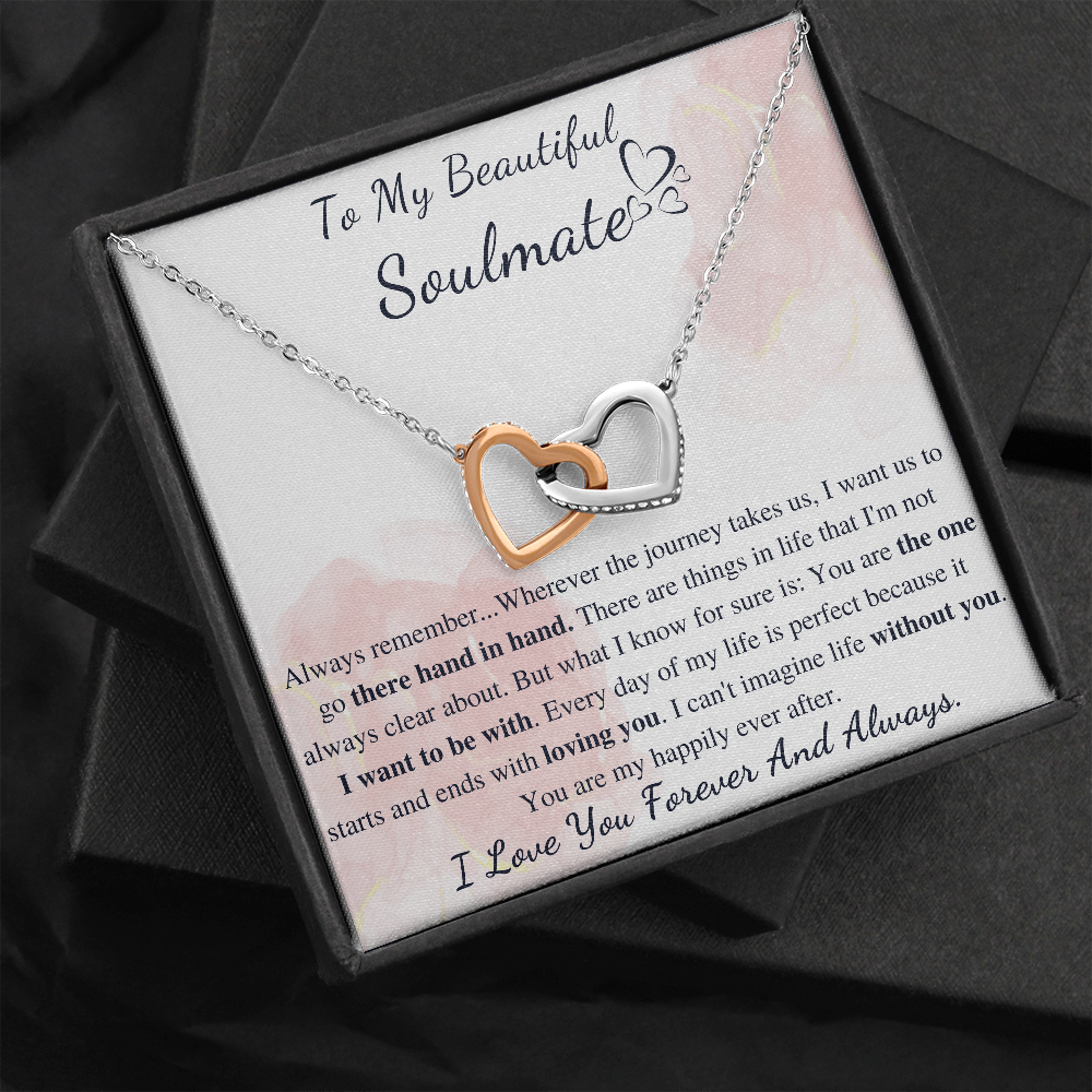 To My Soulmate Gift Necklace | Soulmate Necklace | Soulmate Jewelry | Soulmate Anniversary Gift | Soulmate Valentines Day Gift For Her