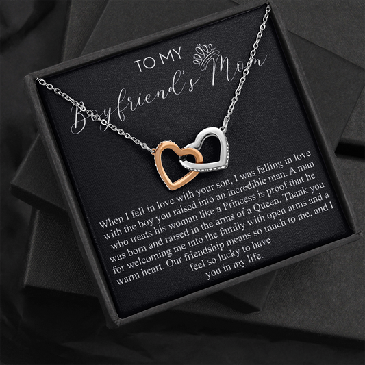 TO MY BOYFRIENDS MOM interlocking heart