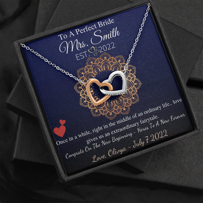 Love Knot, To My Best Friend On Your Wedding Day Gift From Friend To Bride Necklace For Friend’s Wedding Day Present From Best Friend To