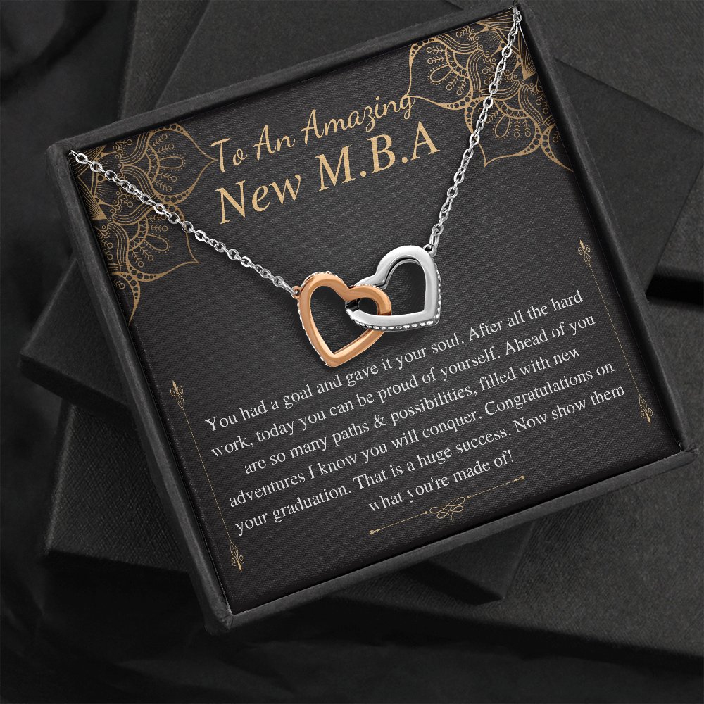 MBA Graduation Gift, Graduation Gift For Master Of Business Administration, New MBA Necklace Gift, Master Degree Congratulations Gift #0899