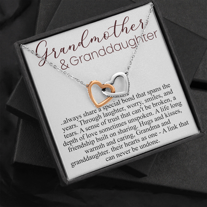 grandmother and granddaughter interlocking heart