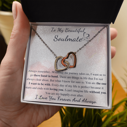 To My Soulmate Gift Necklace | Soulmate Necklace | Soulmate Jewelry | Soulmate Anniversary Gift | Soulmate Valentines Day Gift For Her