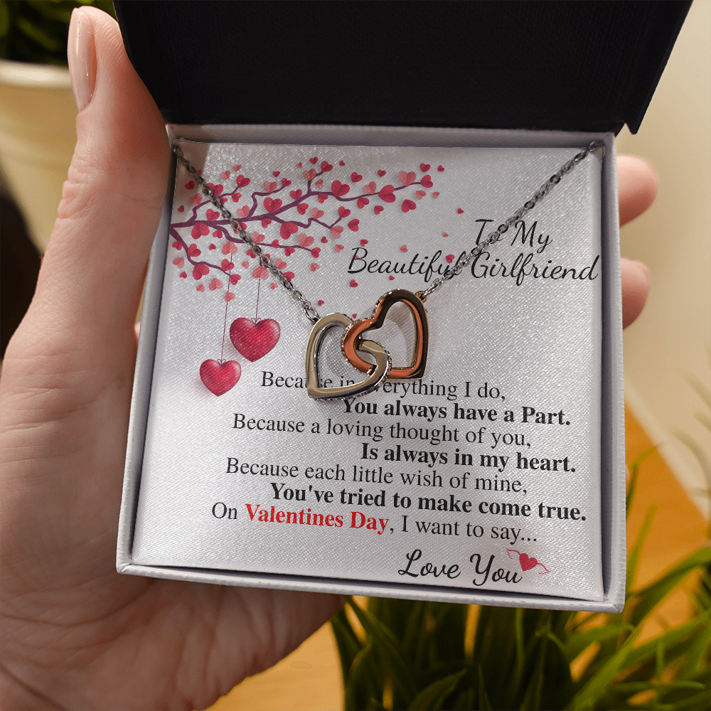 To my girlfriend necklace Valentine's day gift for girlfriend Birthday gift for girlfriend Gift for anniversary , girlfriend graduation gift