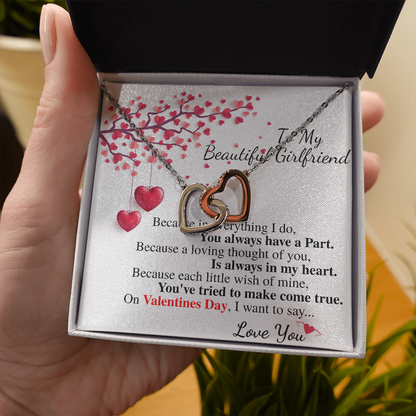 To my girlfriend necklace Valentine's day gift for girlfriend Birthday gift for girlfriend Gift for anniversary , girlfriend graduation gift