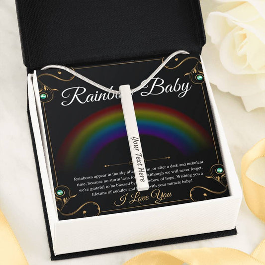 Rainbow Baby Gift For Mom, Rainbow Baby Shower Gift, Rainbow Baby Necklace, Baby After Miscarriage, Motherhood Necklace