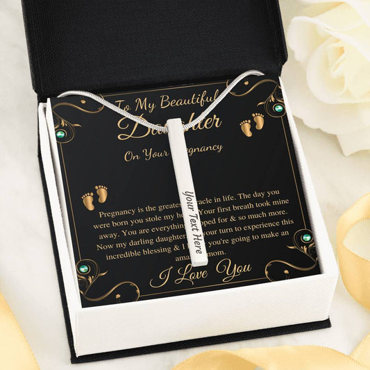 Pregnant Daughter Gift From Mother,First Time Mom Gift For Daughter, Congratulations Pregnancy Gift, New Mom Necklace, Alluring Beauty